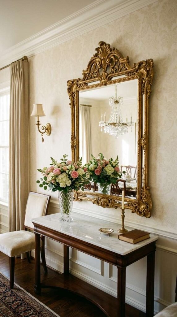 Vintage Mirror Wall Feature