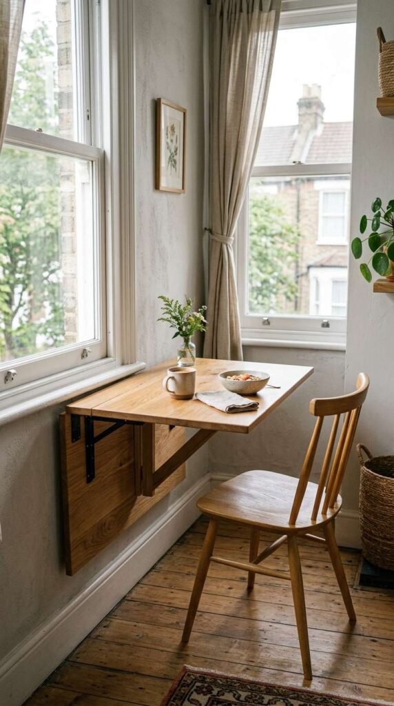Wall-Mounted Drop-Leaf Table