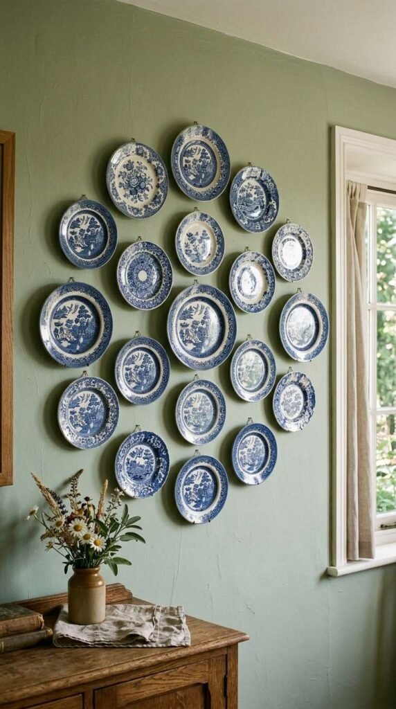 Vintage Plate Wall Display