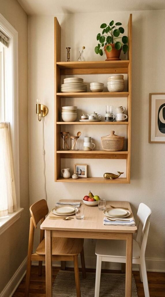 Vertical Wall Shelving for Storage