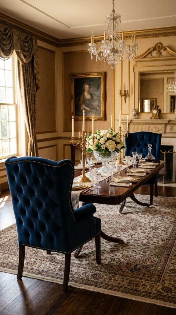 Wingback Chairs at the Head of the Table