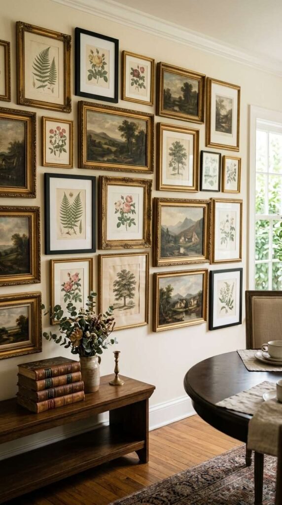 A Curated Gallery Wall Art Display