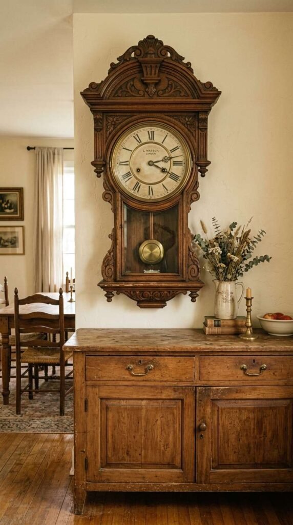 Vintage Clock as Focal Point