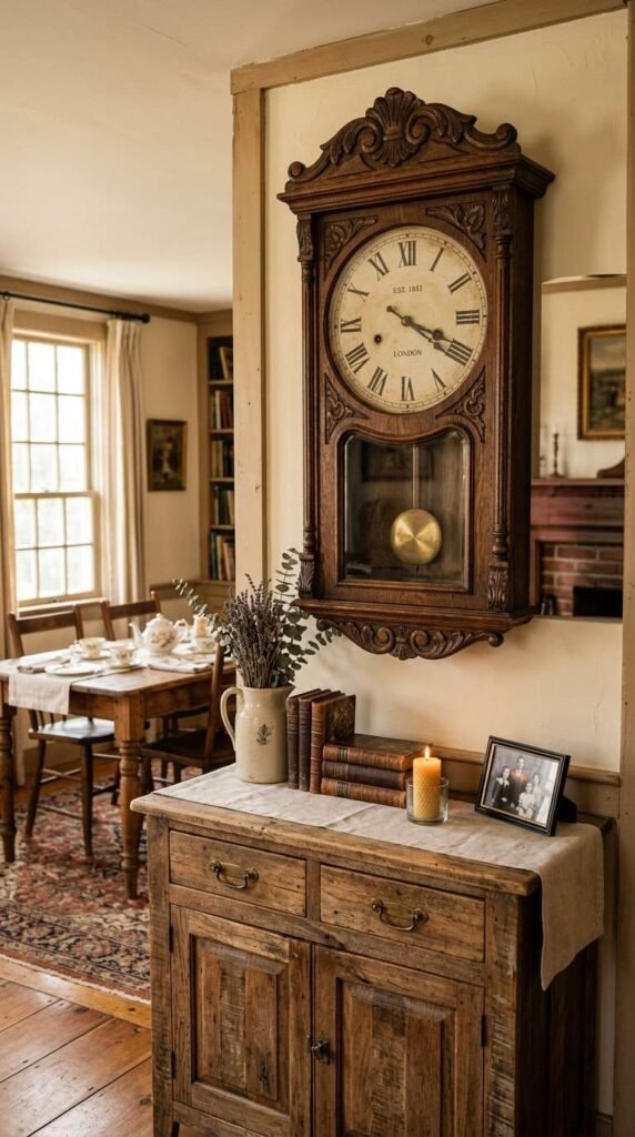 Vintage Clock as Focal Point