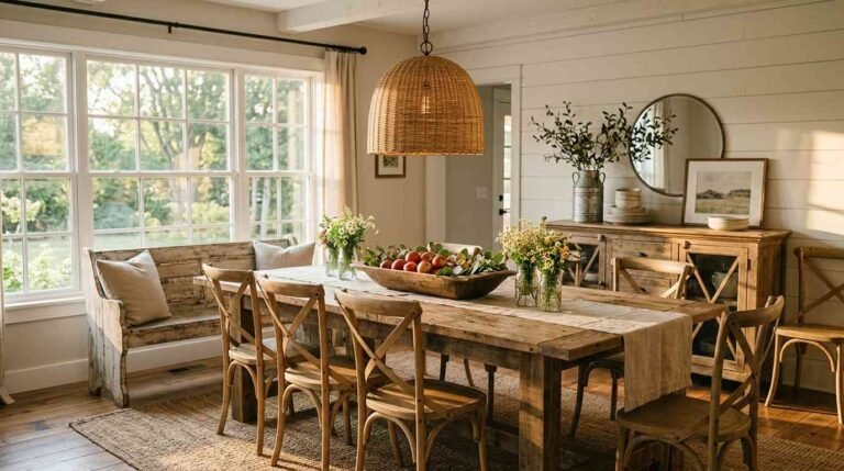 23 Farmhouse Dining Room Decor Ideas to Steal Right Now