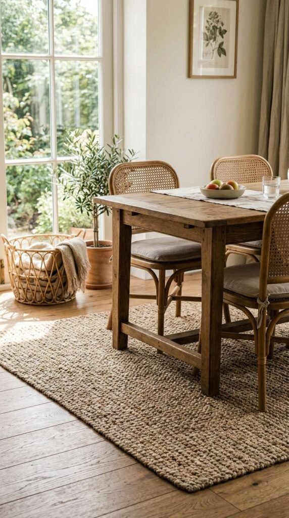 Jute Rug for a Grounded Base