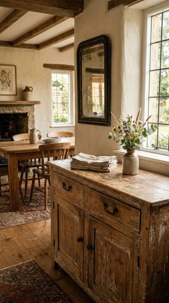 Distressed Wood Sideboard