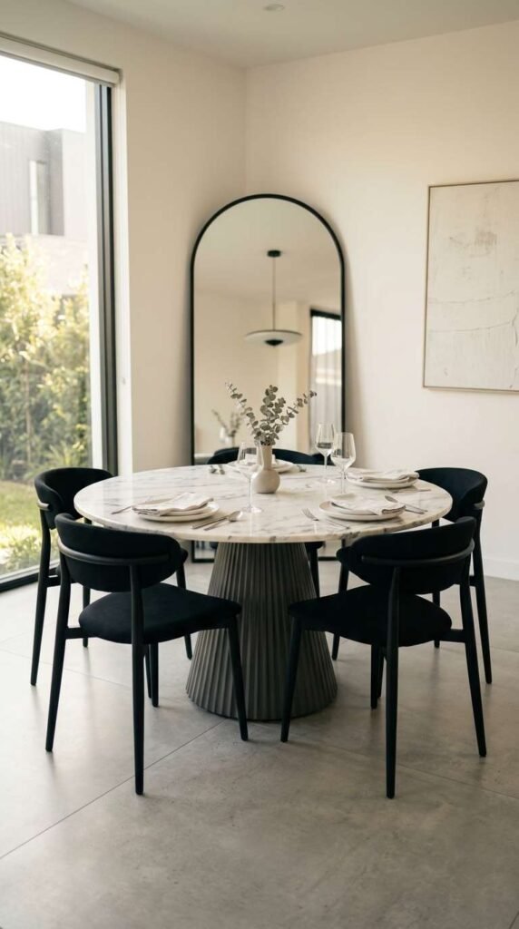 Marble-Top Dining Table