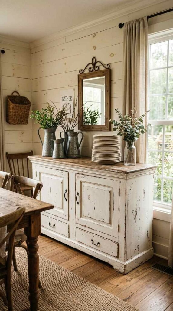 Farmhouse-Style Sideboard Decor