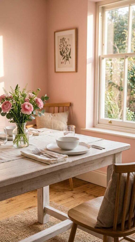 A Blush Pink Accent Wall