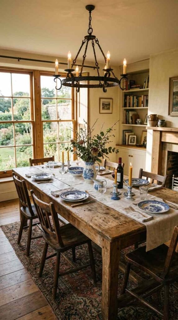 A Weathered Wood Farm Table
