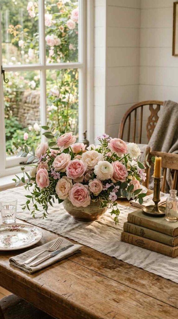 Fresh Flower Centerpiece for a Dreamy Table