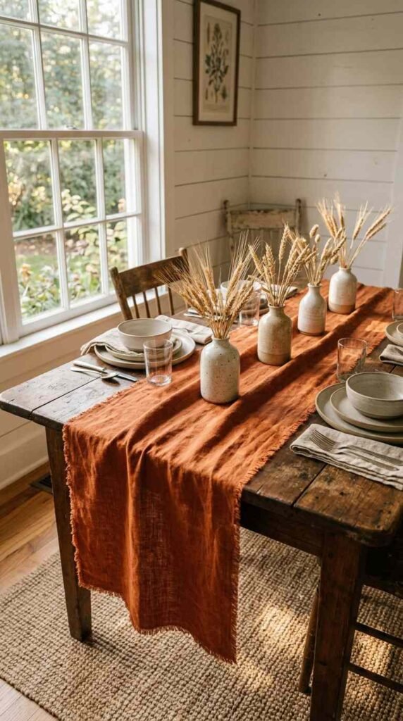 Layer a Textured Table Runner