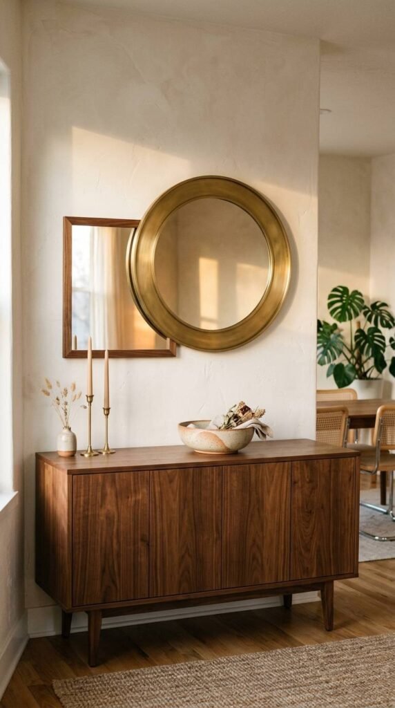 Layered Round and Square Mirrors