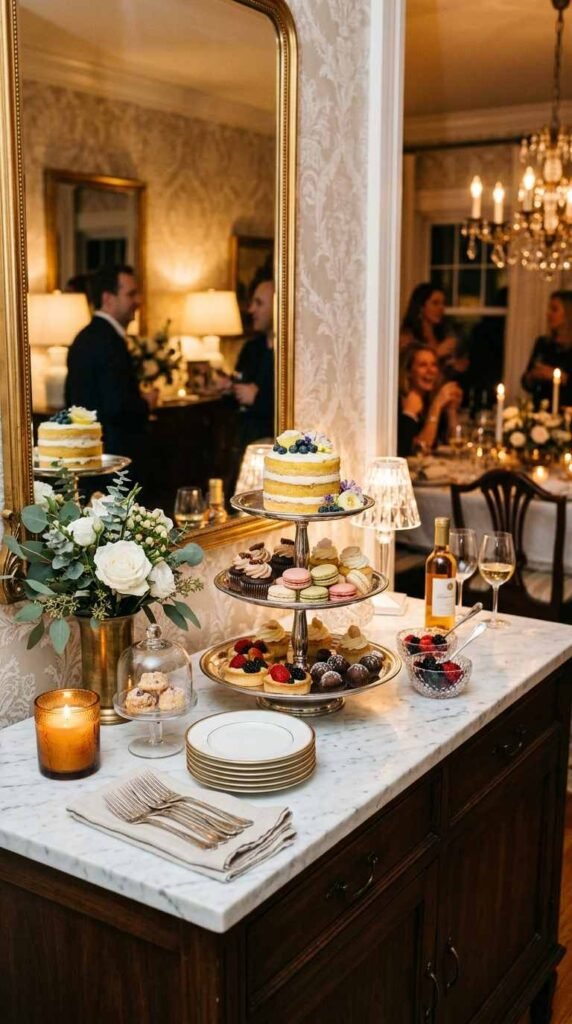 Sideboard as a Dessert and Serving Station