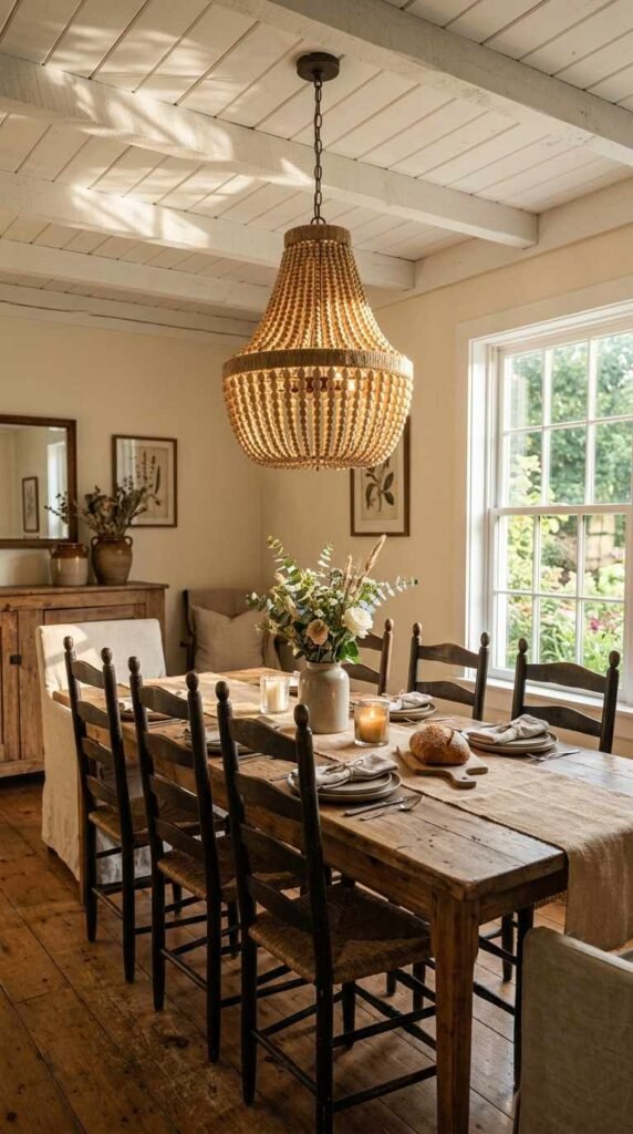  A Woven Wood Chandelier