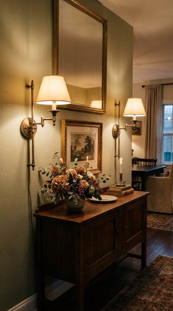 Vintage-Inspired Brass Wall Lights