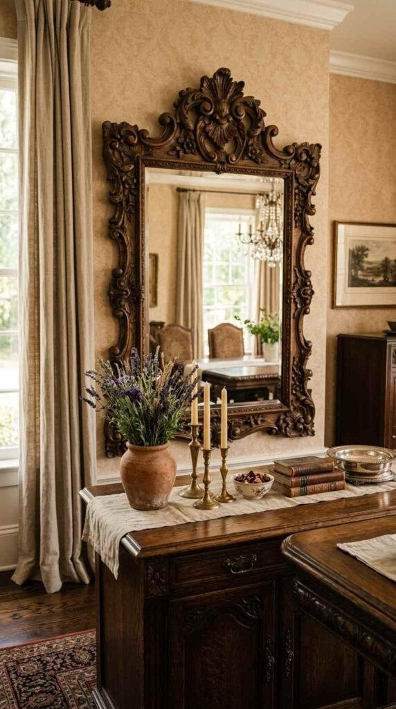 A Carved Wood Mirror