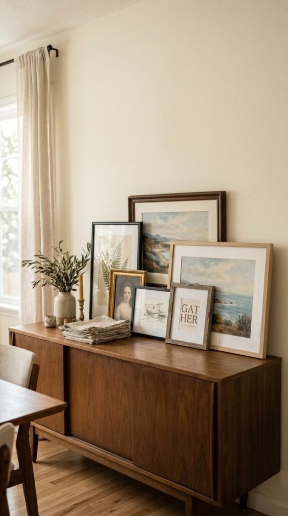 Layered Frame Leaning Display
