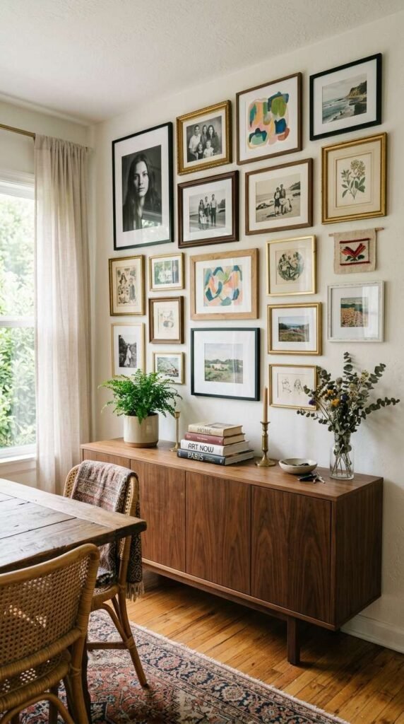 Gallery Wall Above the Sideboard