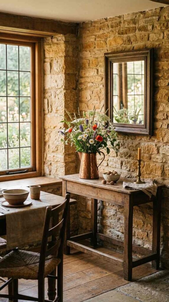 A Rustic Stone Wall Accent