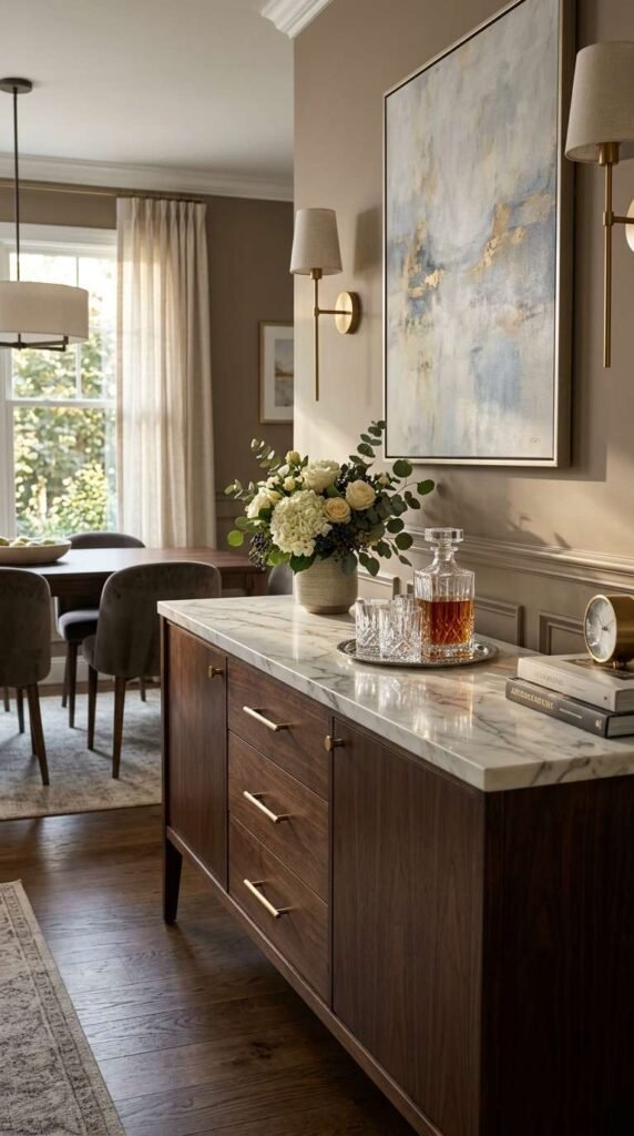 Marble-Top Sideboard Styling