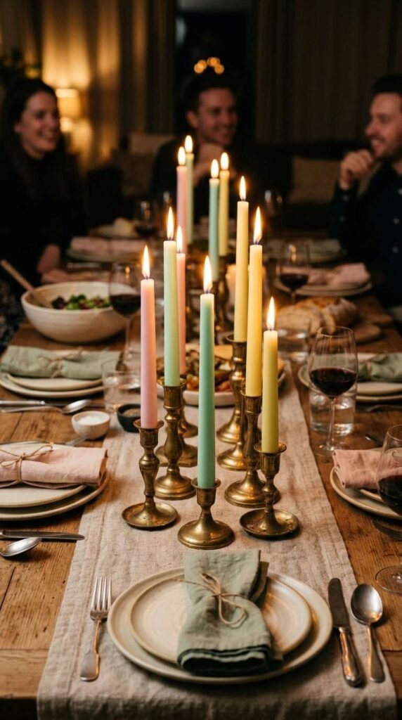 Pastel Candle Cluster