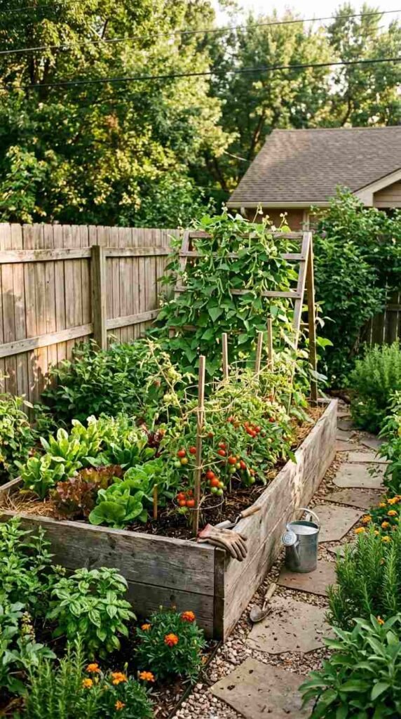 A Corner Vegetable Garden Bed