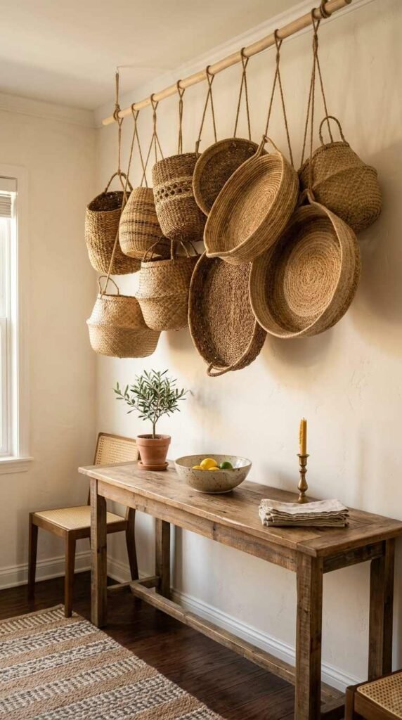 Oversized Woven Basket Wall Art