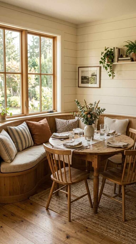 Round Table with Bench Seating
