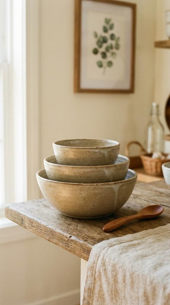 Stacked Bowls on Display