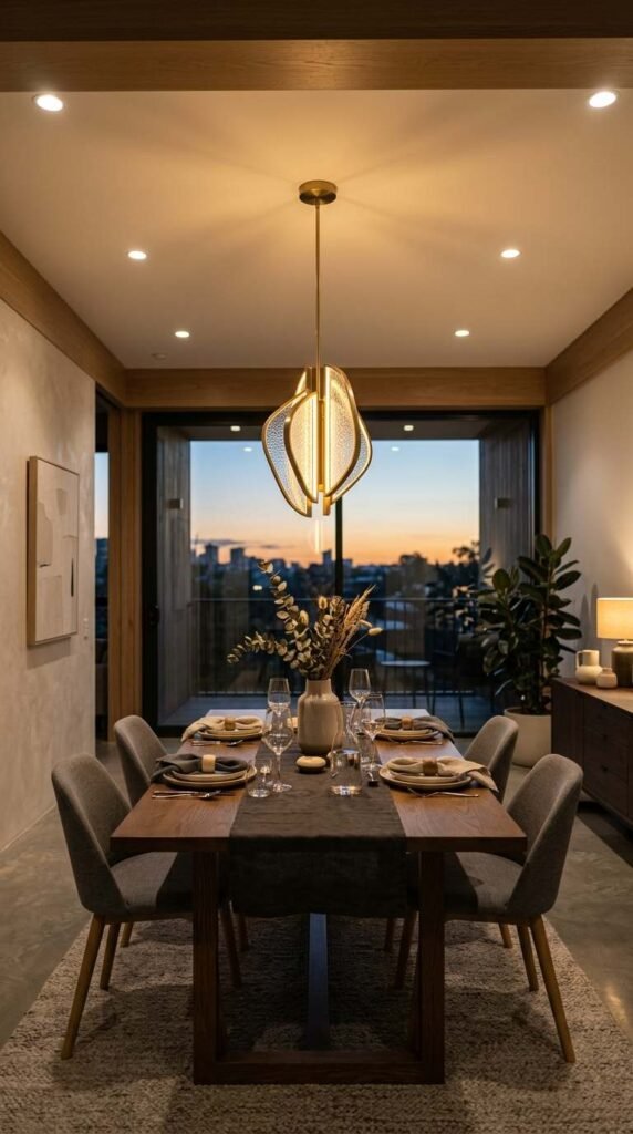 Recessed Lighting with a Pendant Accent