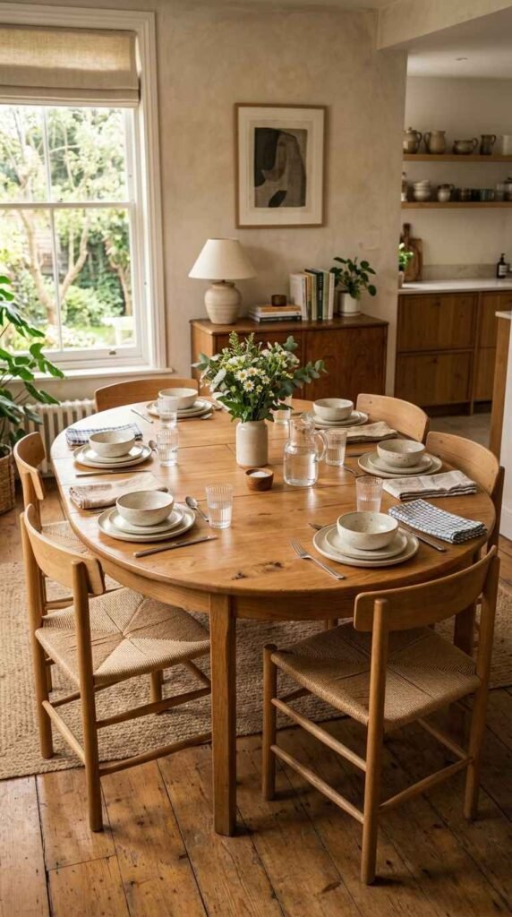 Extendable Round Table for Guests
