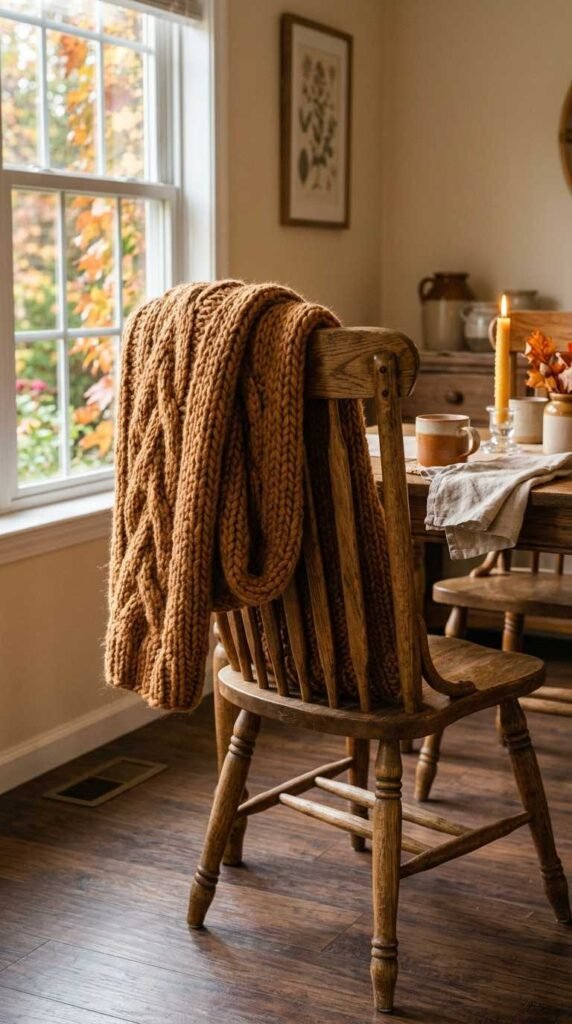 Cozy Throw Blanket on Chairs