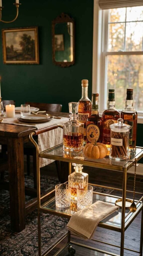 Style a Bar Cart with Fall Cocktails