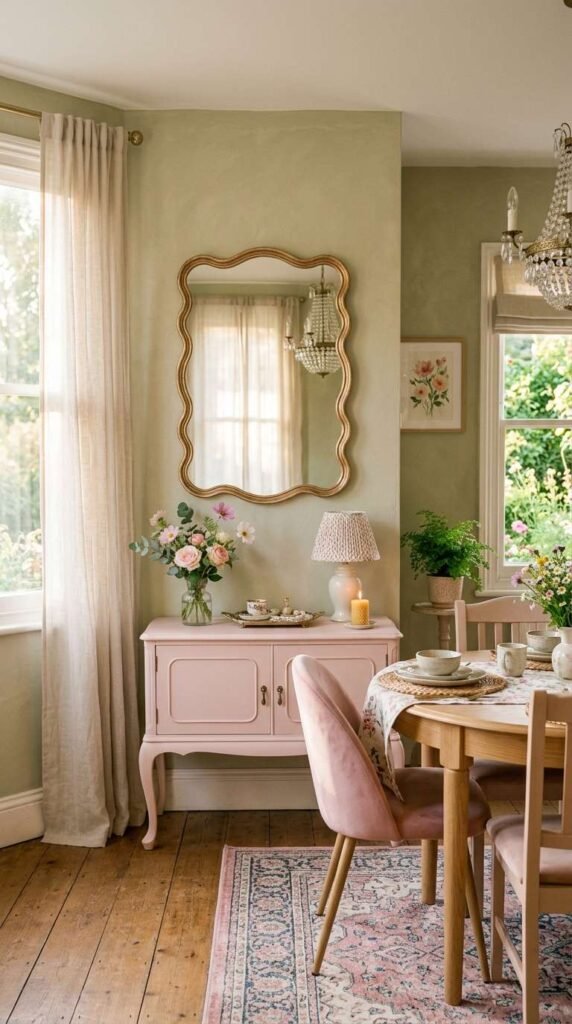 Scalloped or Fluted Edge Mirror