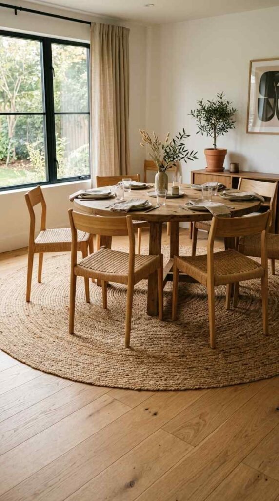 Sizing a Rug for a Round Table