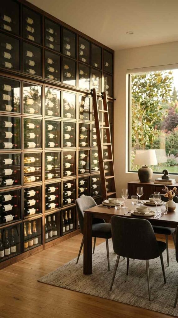 A Sleek Wine Storage Wall