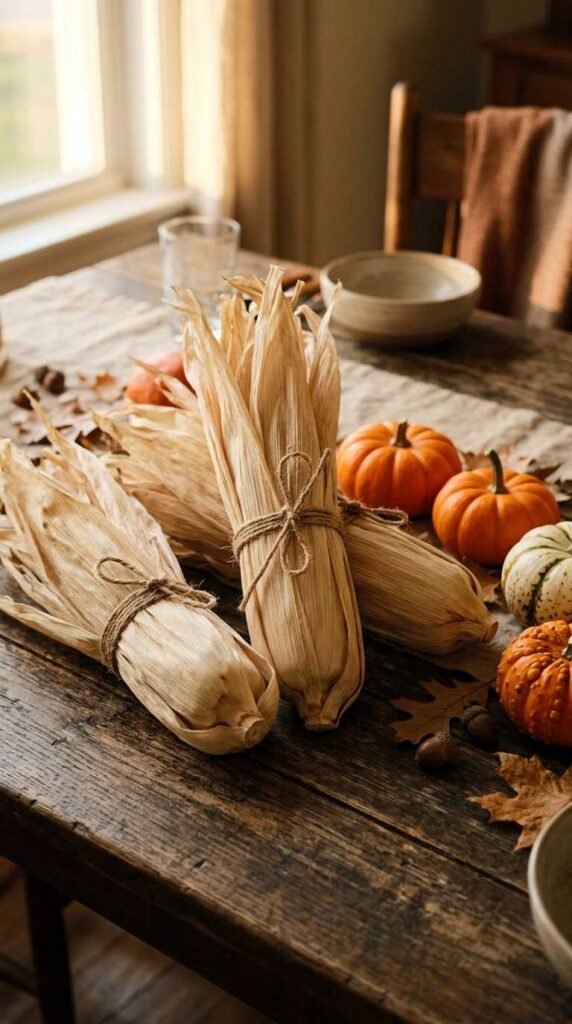 Dried Corn Husk Accents