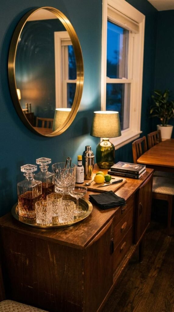 Sideboard as a Home Bar Alternative
