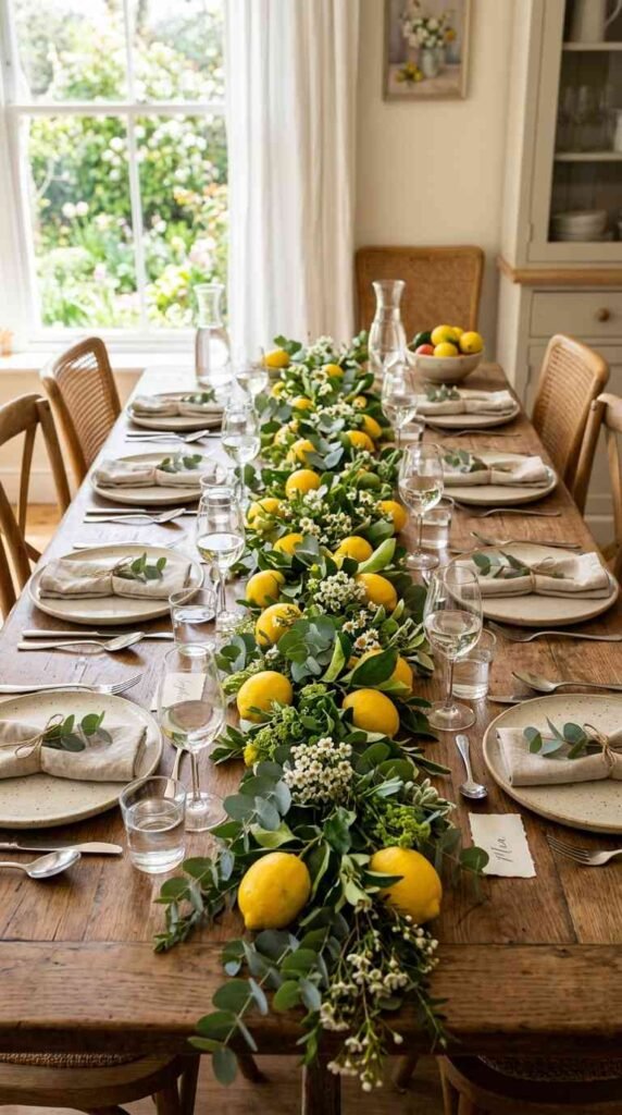 Lemon and Greenery Garland