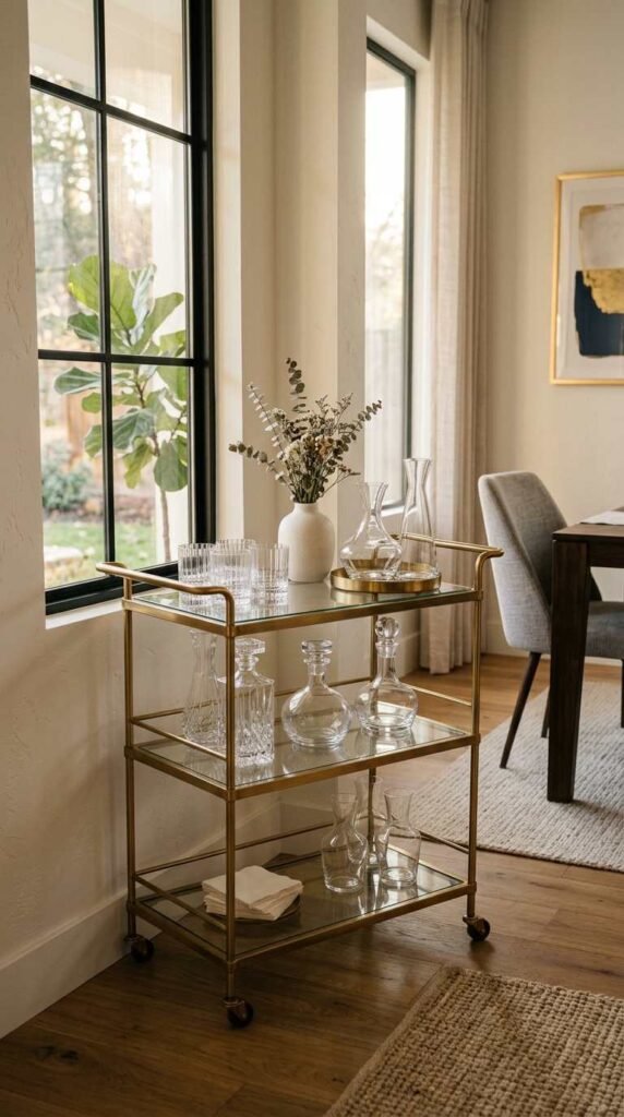 A Sleek Bar Cart