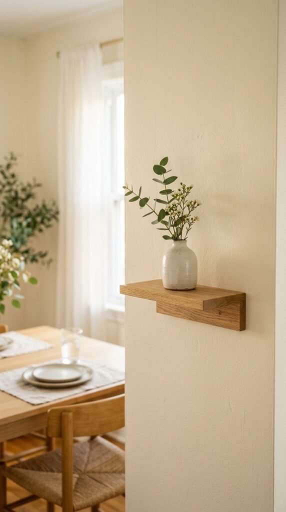 A Wall-Mounted Vase Shelf