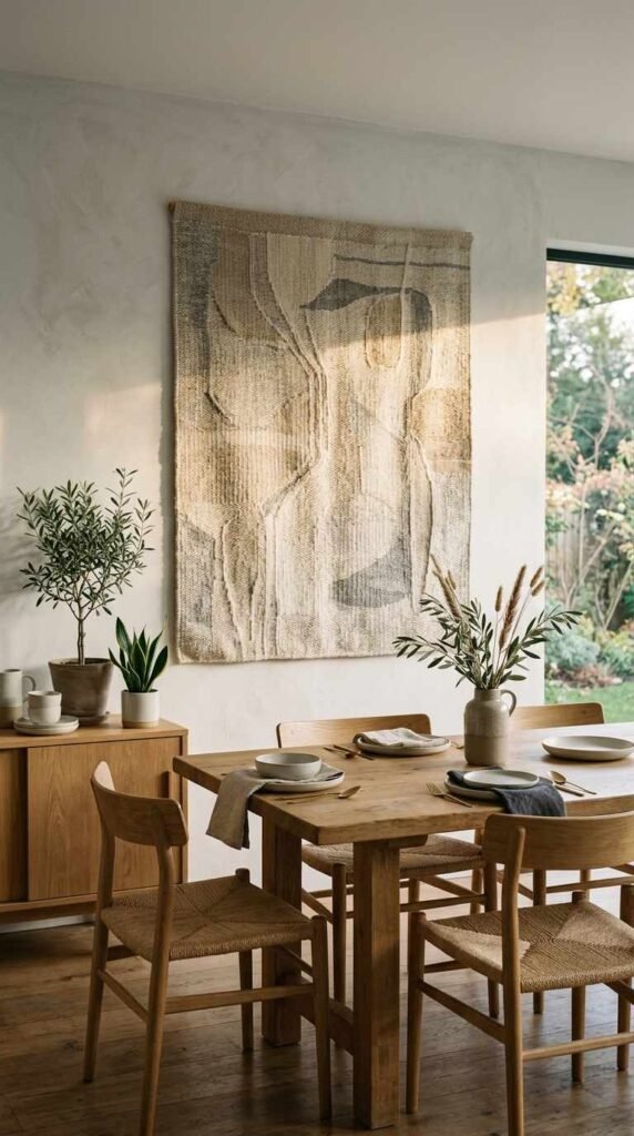 Modern Tapestry in Neutral Tones