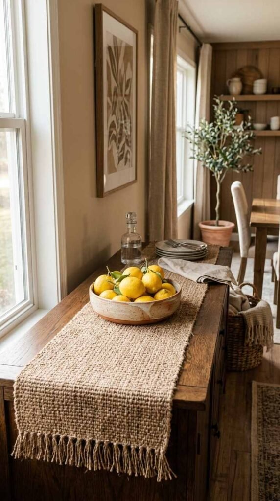 Layering a Runner and Centerpiece Duo