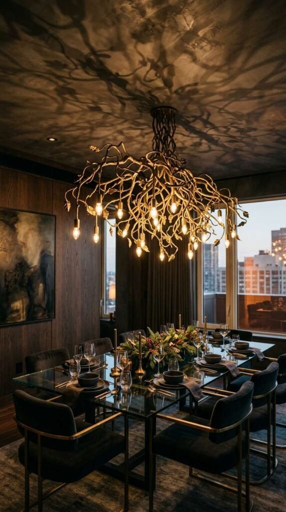 Sculptural Chandelier Statement