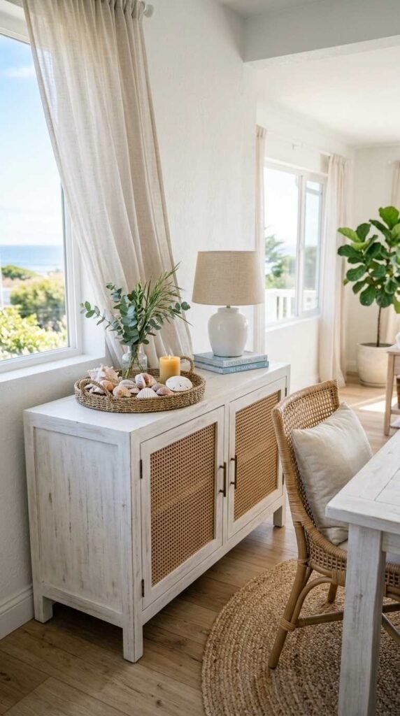 Coastal-Inspired Sideboard Styling