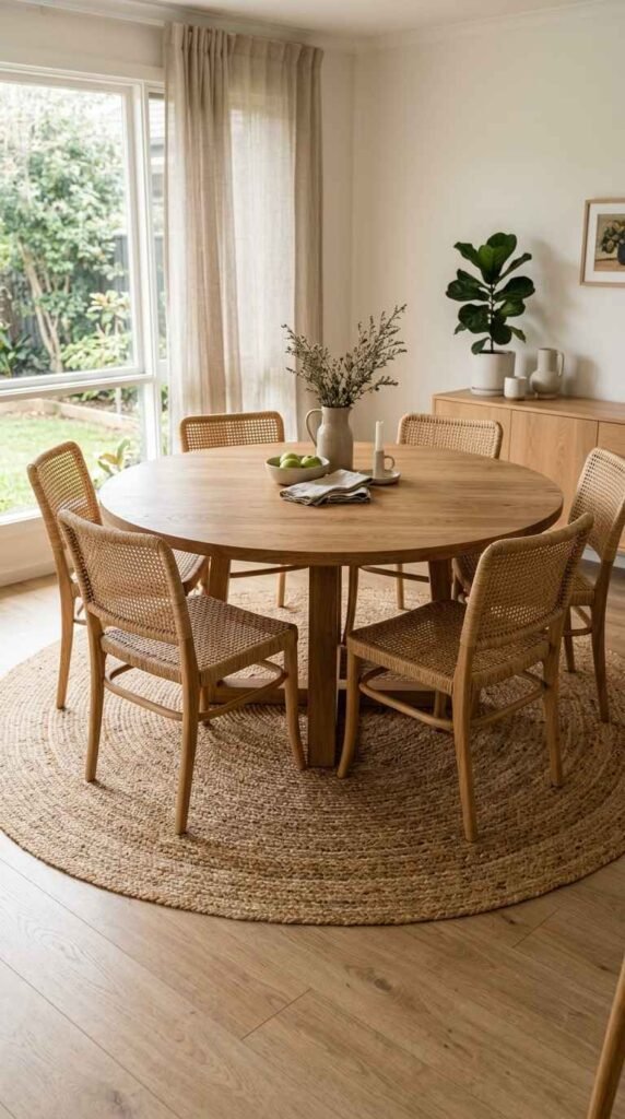 Round Jute or Woven Rug