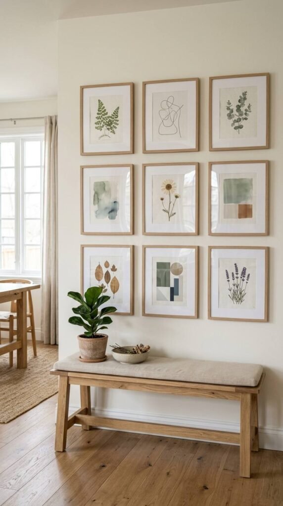 Gallery Wall of Framed Art