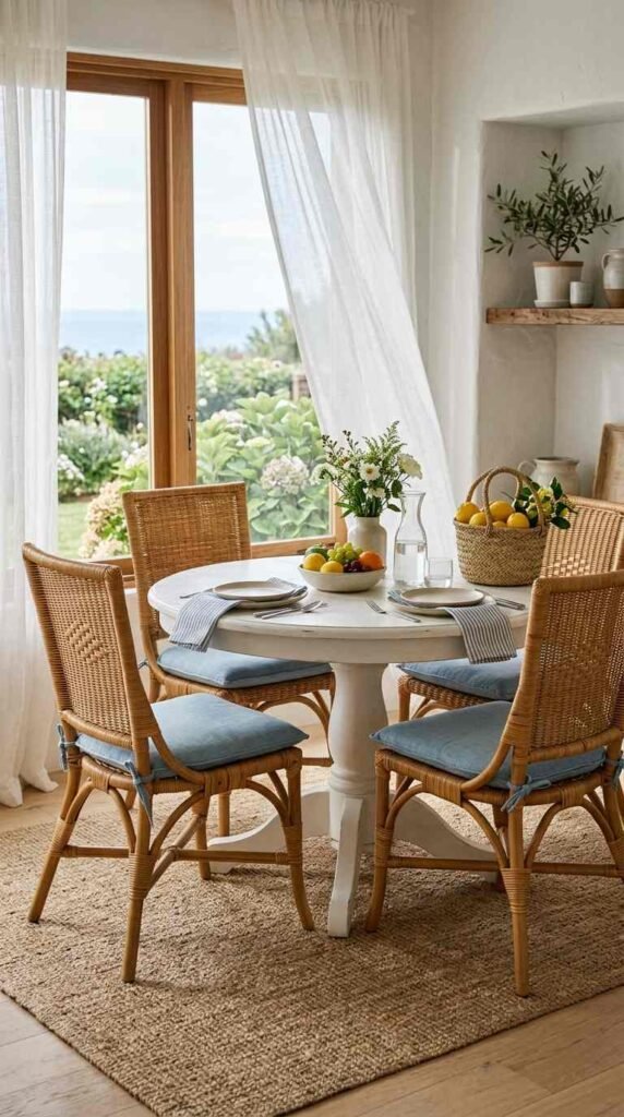 Rattan Dining Chairs Add Instant Texture